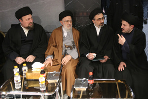 حضور سید حسن خمینی در منزل آیت الله امام جمارانی