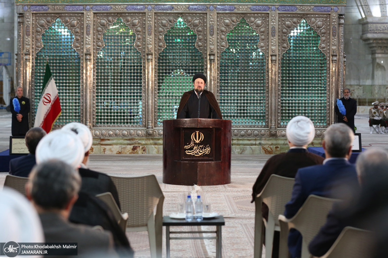 مراسم تجدید میثاق قوه‌ قضائیه با آرمان‌های امام خمینی(س) در حرم امام،
