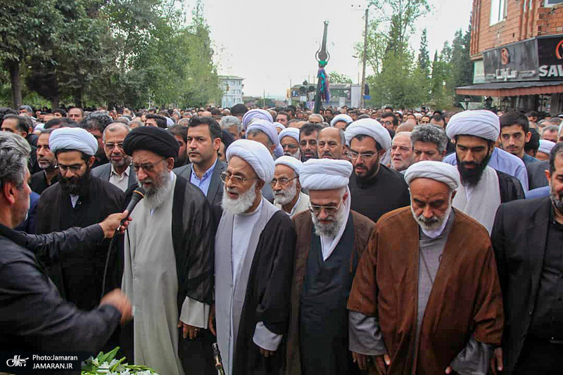 مراسم خاکسپاری حجت الاسلام والمسلمین علی اصغر رحمانی خلیلی در بهشهر
