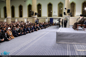 دیدار رئیس و نمایندگان مجلس شورای اسلامی با رهبر معظم انقلاب