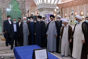 تجدید میثاق رئیس قوه قضائیه و مسئولان عالی قضایی با آرمان‌های حضرت امام خمینی (س)