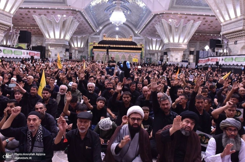 مراسم بیعت مهاجرین افغانستانی با مقام معظم رهبری و سوگواره قائد شهید و گرامیداشت علامه فیاض در حرم امام خمینی (س)