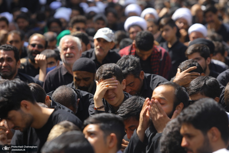 دسته عزاداری شهادت امام عسکری (ع) با حضور آیت‌الله العظمی وحید خراسانی