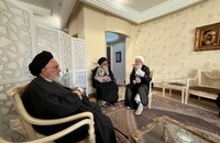 ديدار آیت‌الله سيد‌علی محقق داماد و آیت‌الله سيدمصطفی محقق داماد با حجت الاسلام و المسلمين كروبی (4)