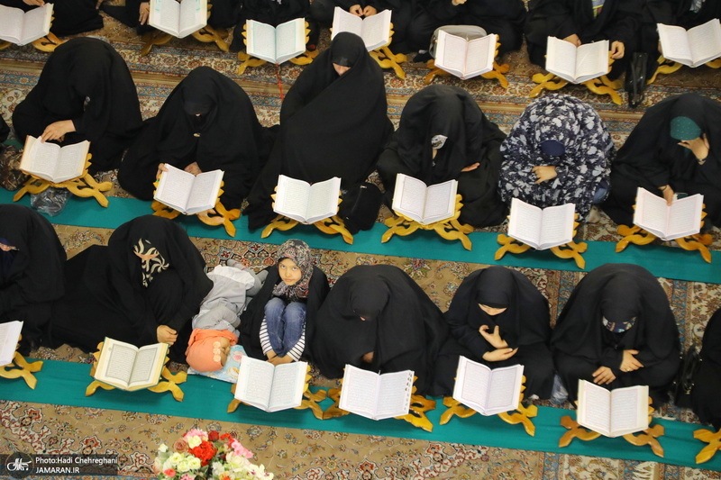 آیین ترتیل خوانی قرآن کریم در حرم حضرت معصومه (س)‎‎