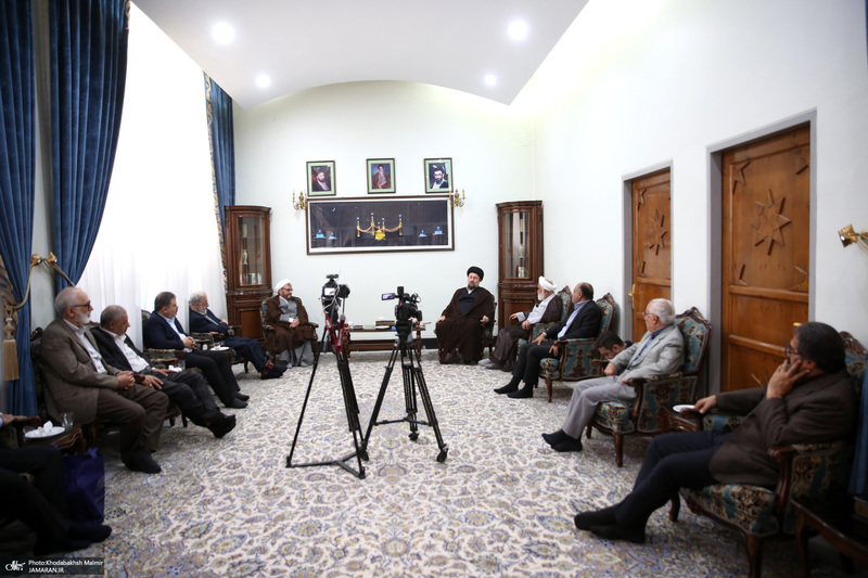 دیدار مدیر و معاونین روزنامه اطلاعات با سید حسن خمینی