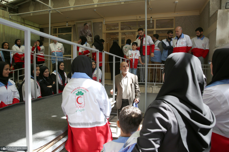 تجدیدمیثاق اعضای سازمان جوانان جمعیت هلال احمر با آرمان‌های امام خمینی(س)؛