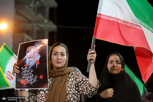 اجتماع عشایر فسا در حمایت از رزمندگان جبهه ی مقابله با دشمن آمریکایی - صهیونی