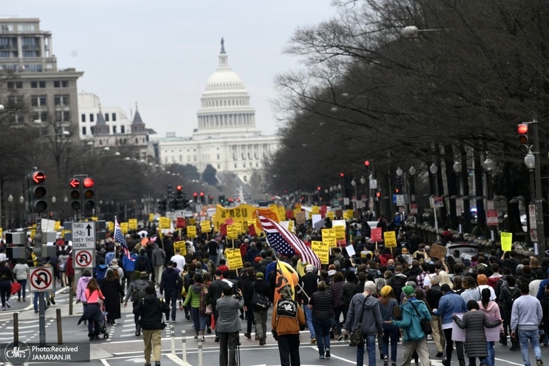 تظاهرات در محکومیت ترور حاج قاسم سلیمانی در شهرهای مختلف آمریکا