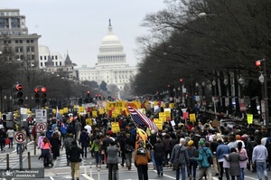 تظاهرات در محکومیت ترور حاج قاسم سلیمانی در شهرهای مختلف آمریکا