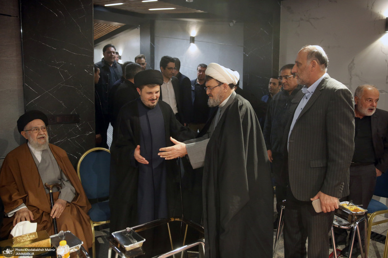 حضور سید حسن خمینی در منزل آیت الله امام جمارانی