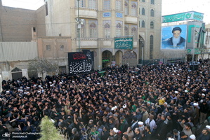 دسته عزاداری روز شهادت حضرت زهرا(س) با حضور آیت الله العظمی وحید خراسانی