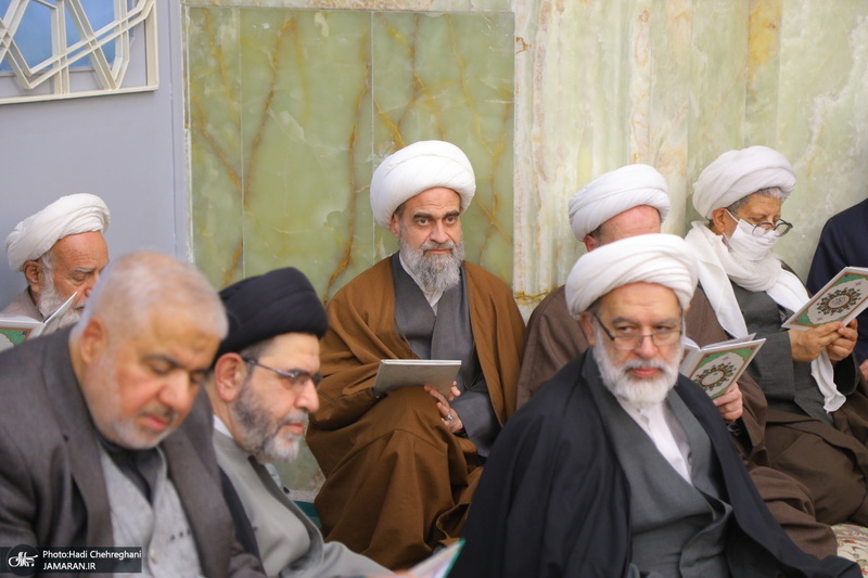 مراسم ترحیم و بزرگداشت آیت الله سید محمدعلی شیرازی در مسجد اعظم قم