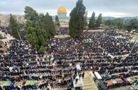 بیش از 90 هزار مسلمان در اولین نماز جمعه ماه رمضان در مسجد الاقصی (6)