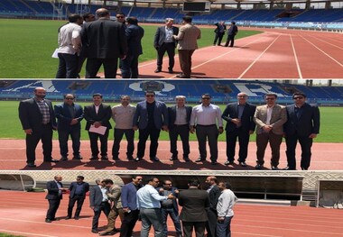  مسئولان سازمان لیگ از ورزشگاه امام رضا (ع)  بازدید کردند+ عکس