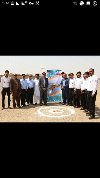 کلنگ زنی اولین آشیانه بالگرد اورژانس هوایی جنوب شرق کشور در ایرانشهر