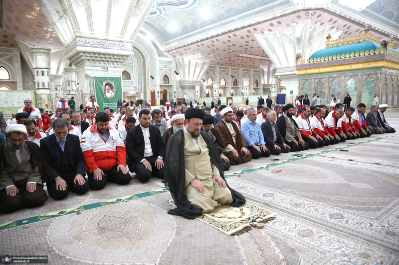 تجدید میثاق رییس و امدادگران جمعیت هلال احمر با ارمان های امام راحل