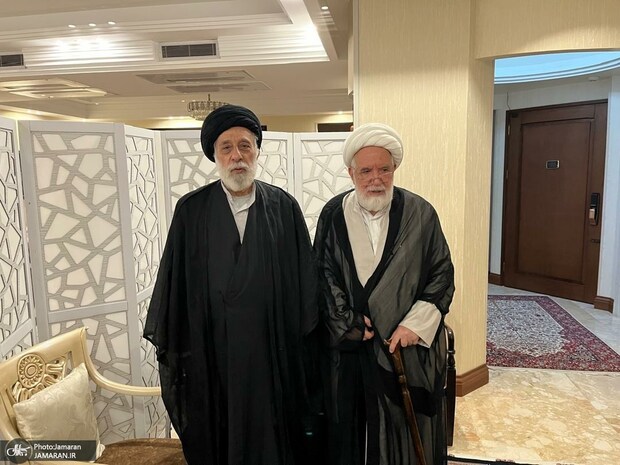 دیدار سید هادی خامنه ای با مهدی کروبی