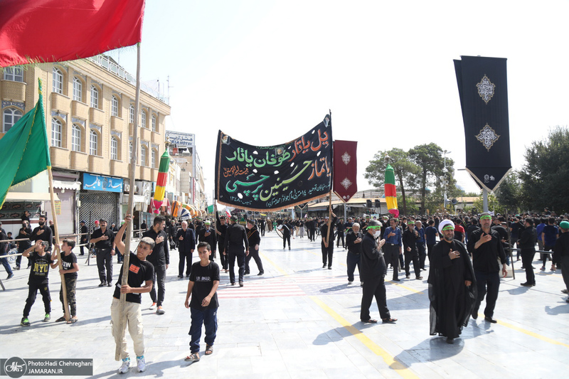 عزاداری ظهر عاشورا در حرم مطهر حضرت معصومه (س)‎