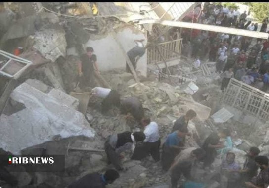  انفجار  و ریزش ساختمان در شهر مرزی نوسود استان کرمانشاه (1)