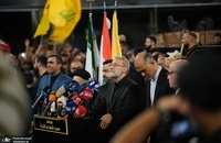حضور علی لاریجانی بر مزار شهید سید حسن نصرالله (11)