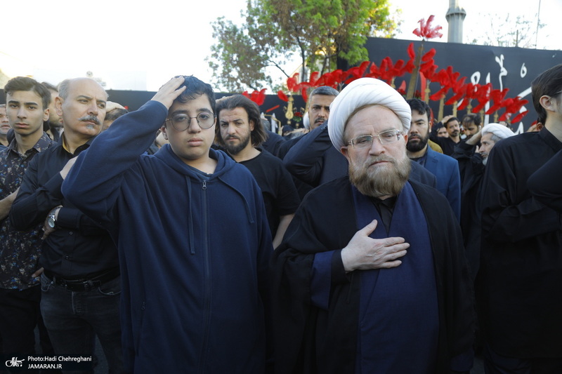 دسته عزاداری شهادت حضرت علی (ع) با حضور آیت‌الله العظمی وحید خراسانی