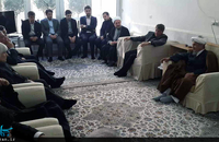 دیدار اعضای بیت آیت الله هاشمی رفسنجانی با مراجع تقلید
