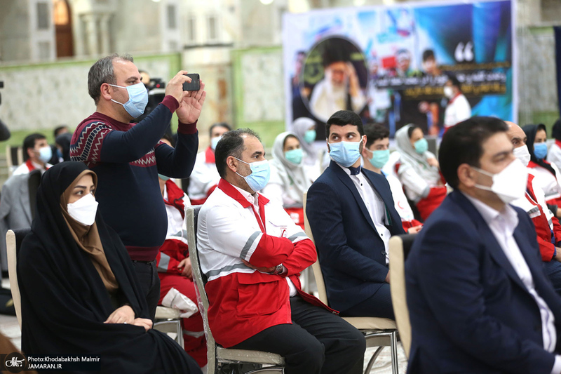 دیدار رئیس و اعضای جمعیت هلال‌احمر  با سید حسن خمینی