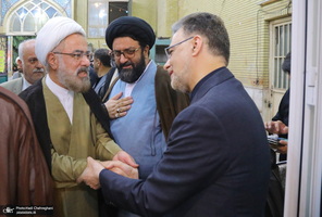 مراسم ترحیم آیت الله العظمی محفوظی (ره) در مسجد رفعت قم