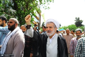 راهپیمایی نمازگزاران قمی در محکومیت جنایات رژیم صهیونیستی