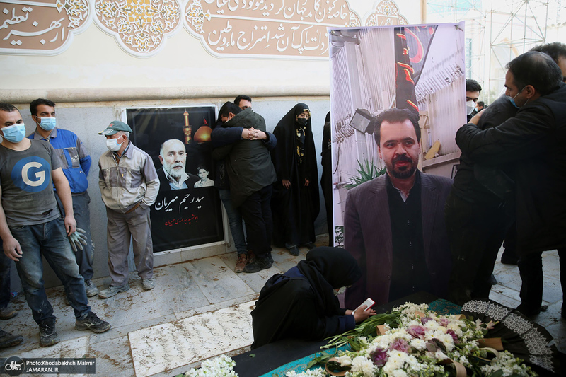 مراسم تشییع و خاکسپاری سید احمد میریان در حرم مطهر امام خمینی