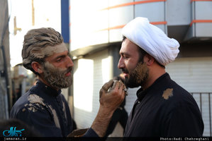 دسته عزای شهادت امیرالمؤمنین علی(ع) با حضور آیت الله العظمی وحید خراسانی