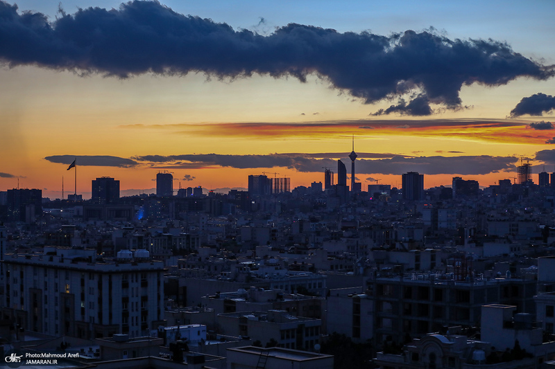 غروب خاص و زیبای تهران