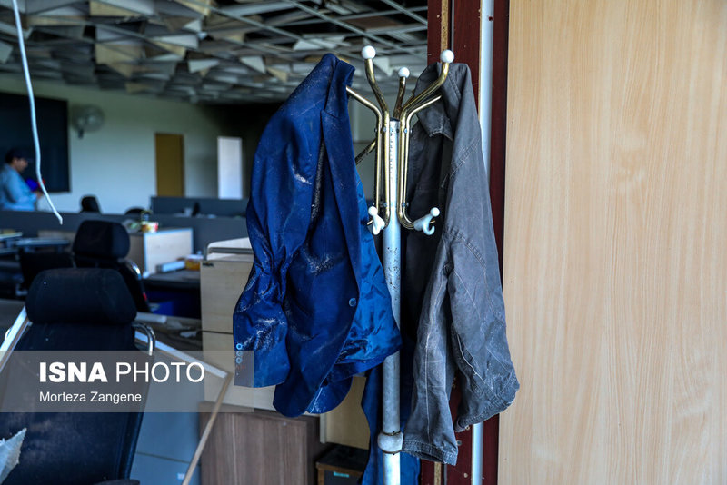 تصاویری از ساختمان شیشه‌ای سازمان صدا و سیما پس از تجاوز وحشیانه رژیم صهیونیستی