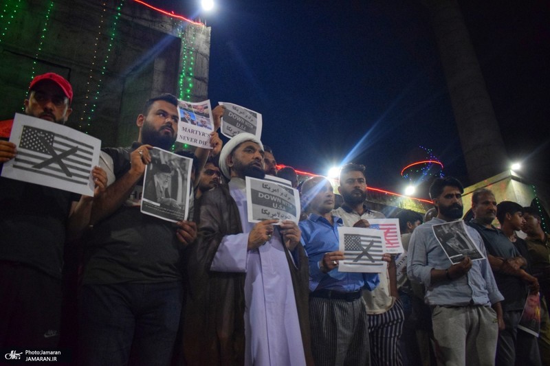 محکومیت حمله وحشیانه صهیونیست‌ها به ایران توسط مردم کشمیر