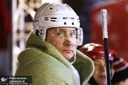 پوتین در بازی هاکی روی یخ+ تصاویر
