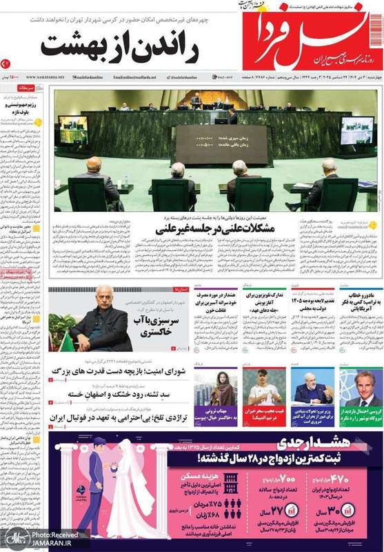 گزیده روزنامه های 3 دی 1404