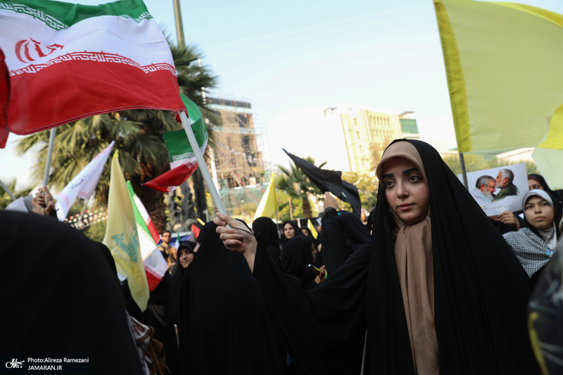 اجتماع دختران انقلاب در حمایت از جبهه مقاومت