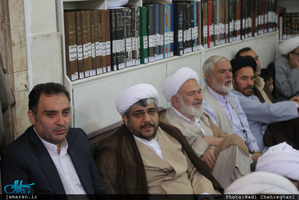 جشن ولادت حضرت زهرا(س) و تولد حضرت امام خمینی(ره) در بیت آیت الله العظمی صانعی