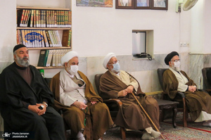 مراسم عزاداری شهادت حضرت فاطمه (س) در دفتر آیت الله العظمی صانعی (ره)