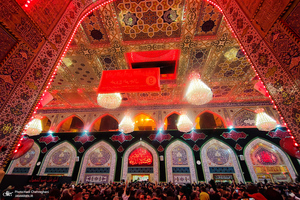 بارگاه ملکوتی حضرت سید الشهدا (ع) در شب اربعین