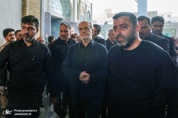 حضور پزشکیان در بزرگداشت شهدای اقتدار + عکس ها
