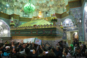 مراسم تشییع پیکر پنج شهید مدافع حرم حضرت زینب (س) در قم