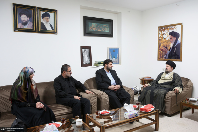 دیداری رئیس امداد و نجات حزب الله لبنان با سید حسن خمینی