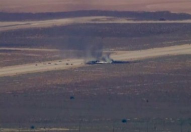 سقوط بمب‌افکن استراتژیک B-52 آمریکا در کالیفرنیا + عکس