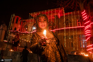 نورافشانی به مناسبت  میلاد حضرت علی (ع) در کشمیر ھند