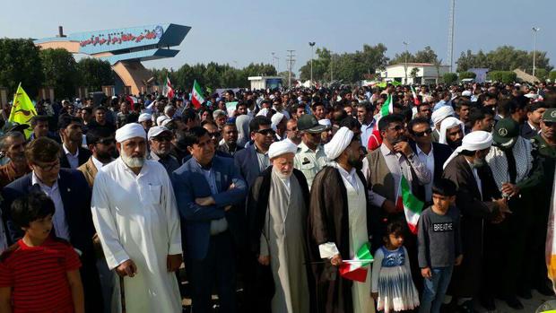 نمایش اتحاد کم نظیر مردم جاسک در راهپیمایی 22 بهمن