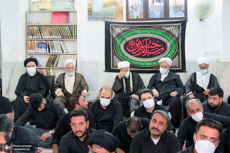 عزاداری تاسوعای حسینی (س) در دفتر آیت الله العظمی صانعی (ره)
