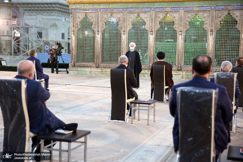 تجدید میثاق رئیس جمهور و اعضای هیأت دولت با آرمان‌های حضرت امام(س)