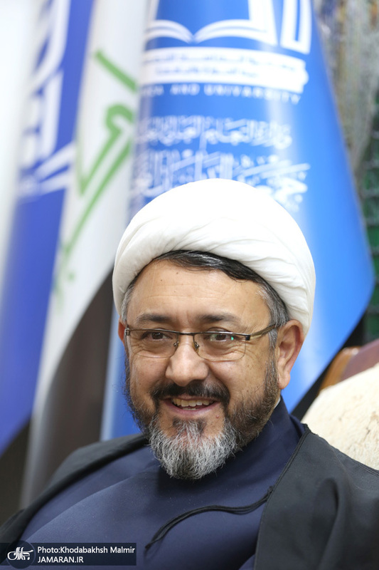 دیدار علی کمساری با شیخ الهاشمی رئیس موسسه الغری در نجف